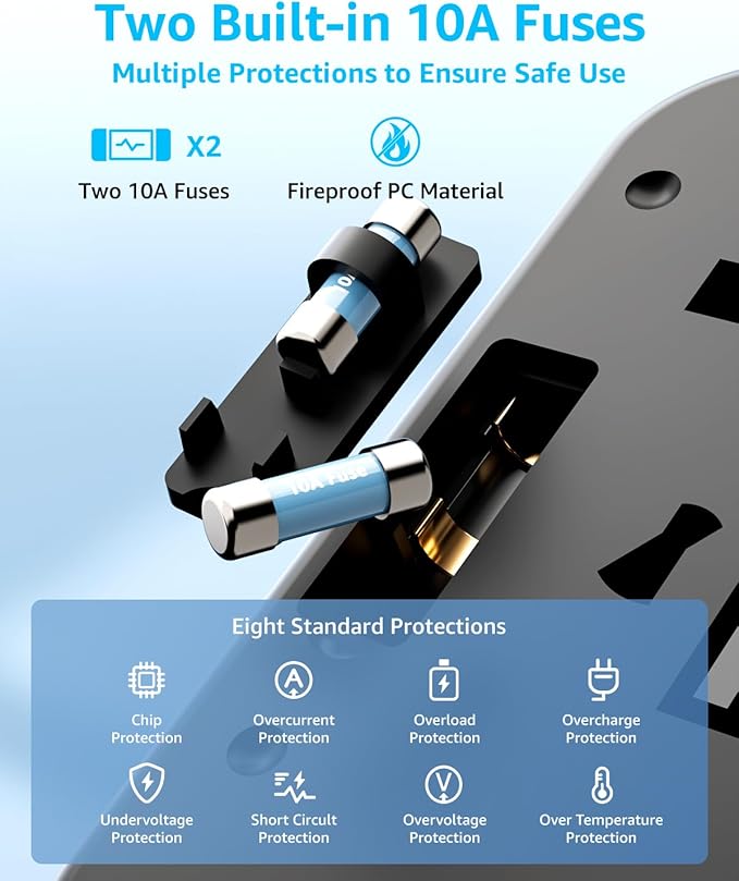 Universal Travel Adapter, International Travel Plug Adapter - Image 6