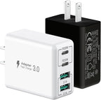 USB C Wall Charger, 40W 4-Port USB C Charger Block, Fast Charging Block Dual by SCCVEE
