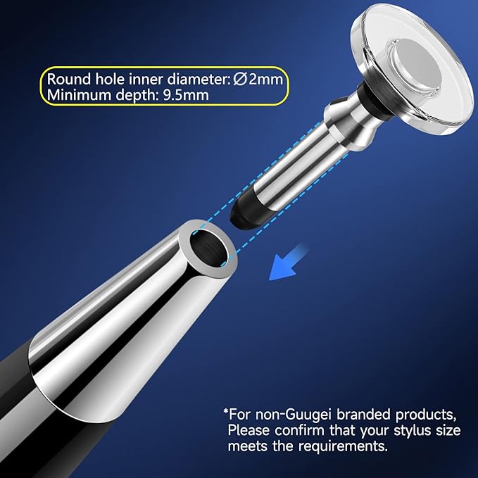 Stylus Tips Replacement Tips only Passive Stylus Pen disc Universal nibs - Image 6