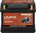 12V BCI Group 47 LiFePO4 Lithium Car Battery 600CCA Lightweight Automotive by Wuldnmar