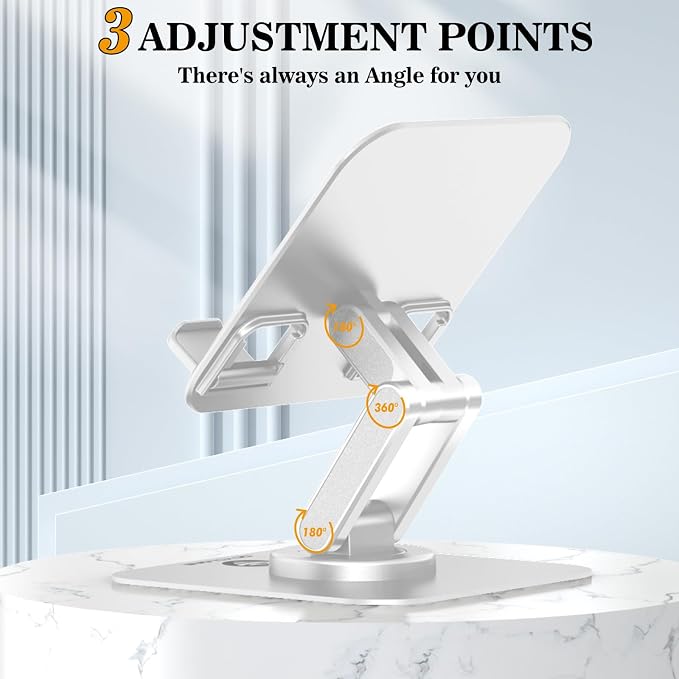 OCYCLONE for iPad Stand for Desk 360 Rotating Adjustable Portable Monitor - Image 3