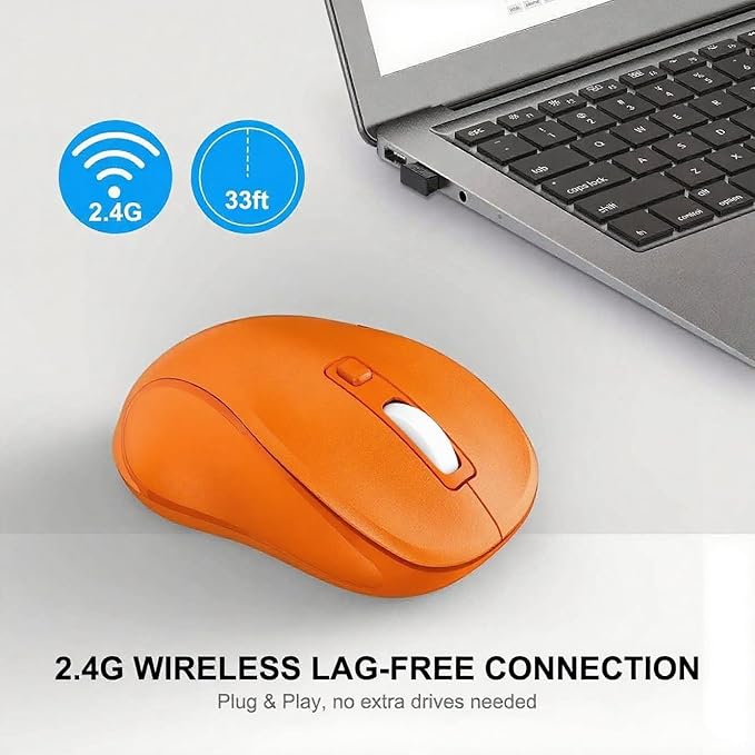 WisFox 2.4G Wireless Mouse for Laptop, Ergonomic Computer Mouse - Image 5