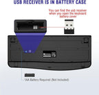 Wireless Keyboard, 2.4G Full-Sized Ergonomic Wireless Computer Keyboard - Image 5