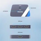 NEWCARE HDMI Switch 3 in 1 Out, 4K@60Hz HDMI 2.0 Switch - Image 8