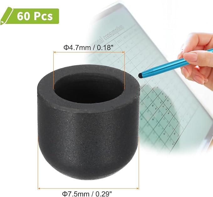 MECCANIXITY 60Pcs Replacement Stylus Pen Tips 7.5mm Conductive Capacitive Touch - Image 2