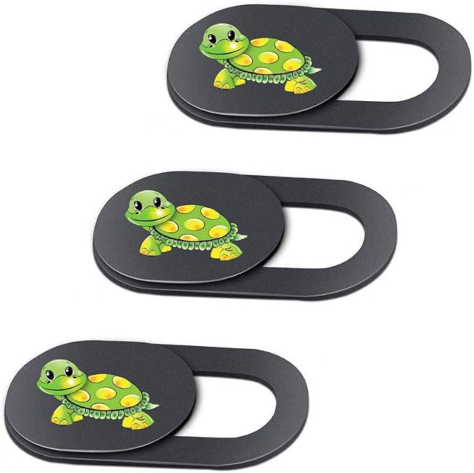 3 Pack Laptop Web Camera Cover Ultra Thin Webcam Cover Slide Turtle Printed by Emoonland