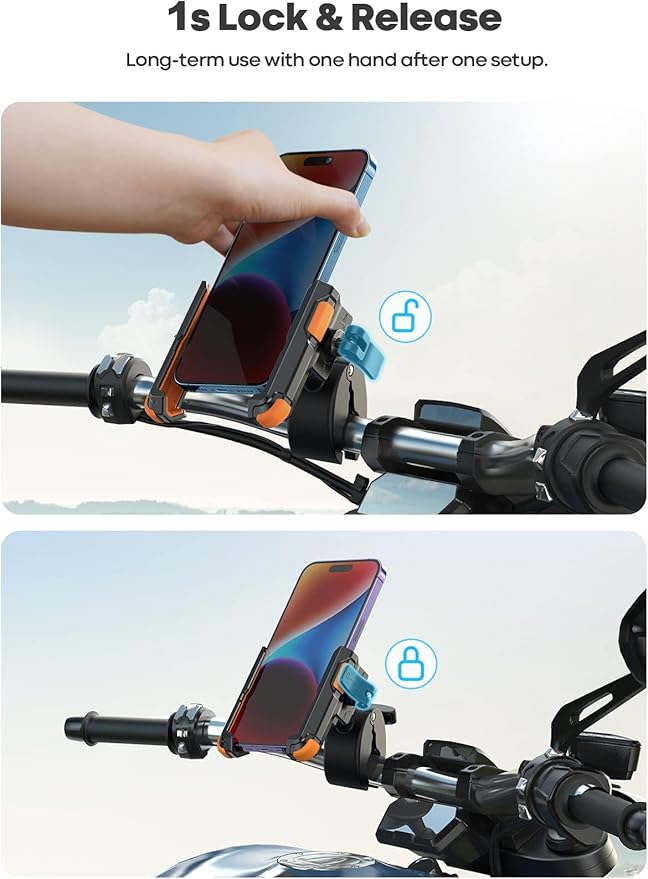 Lamicall Motorcycle Phone Mount Holder - Image 4