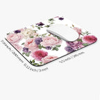 Square Mouse Pad Floral Roses, Personalized Premium-Textured Custom Mouse Mat - Image 2