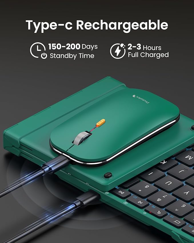 ProtoArc Foldable Keyboard and Mouse, XKM01 True Full-Size Folding Wireless - Image 6