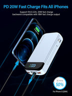 Portable Charger 32000mAh, 22.5W QC 3.0 PD 20W Smart LED Display Fast Charging - Image 5