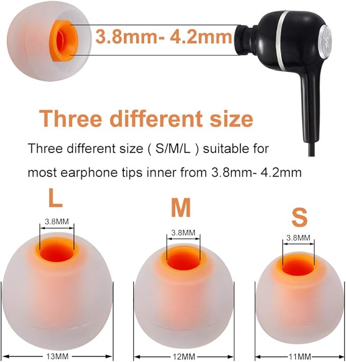 Earbud Tips Soft Silicone Earbuds Replacement Tips Fit - Image 7