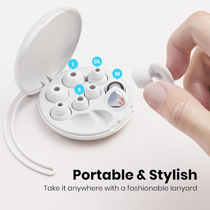 Ear Plugs for Sleeping Noise Cancelling, 45dB Reusable Silicone Ear Plugs for - Image 6