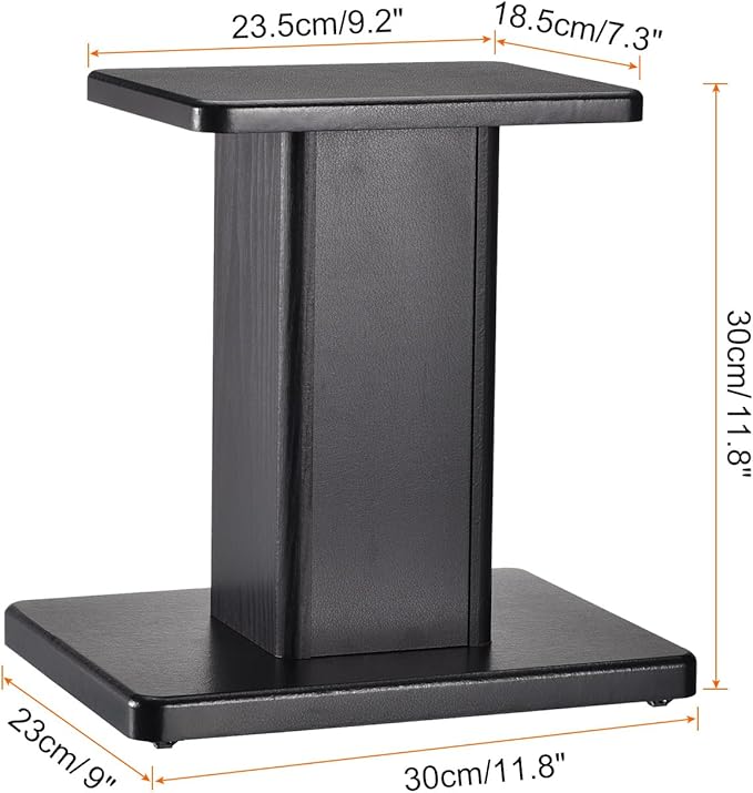 MECCANIXITY Wood Speaker Stands, 2 Pack 11.8 Inch Universal Speaker Stand - Image 2