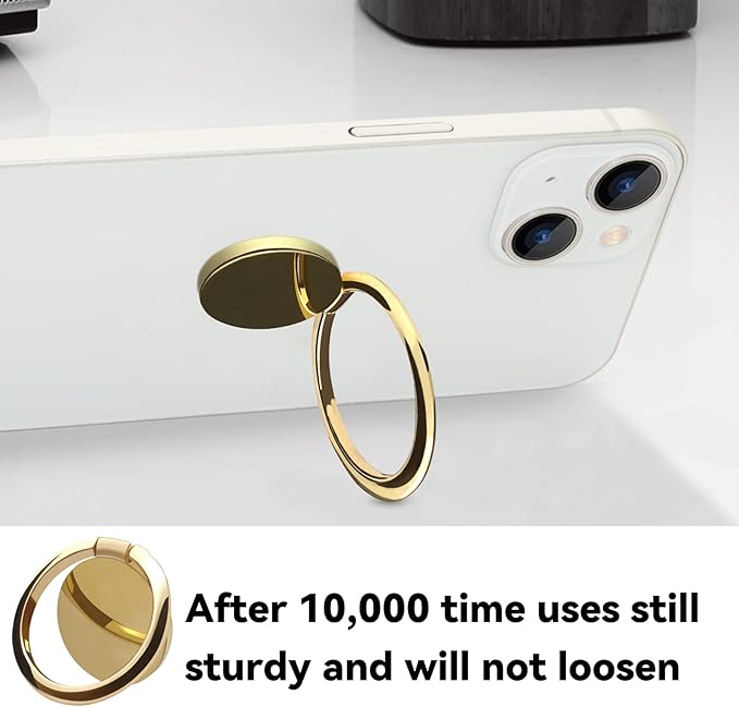 Metal Cell Phone Ring Holder Finger Ring Stand, 360 Degree Rotation Ring - Image 3