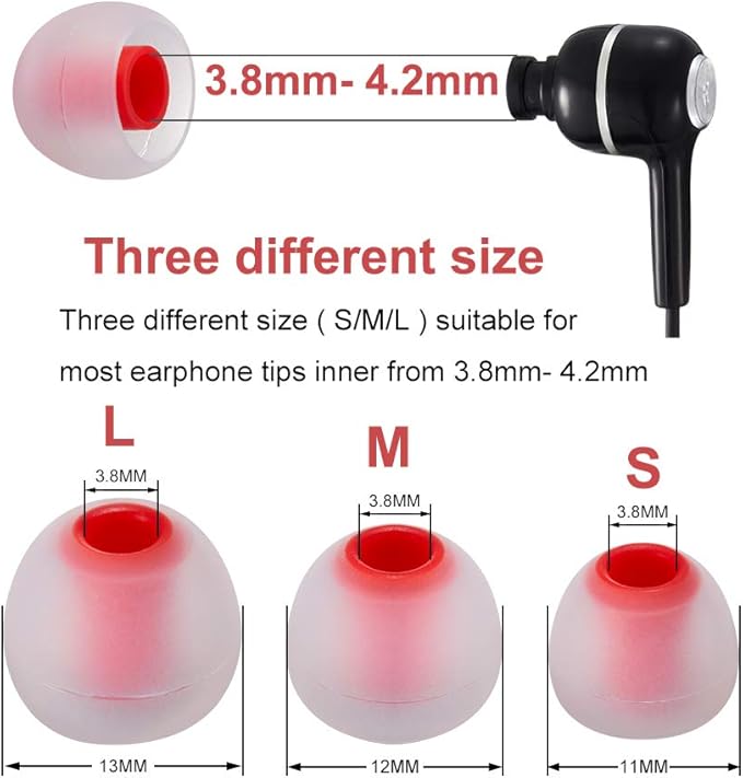 Earbud Tips Soft Silicone Earbuds Replacement Tips Fit - Image 7