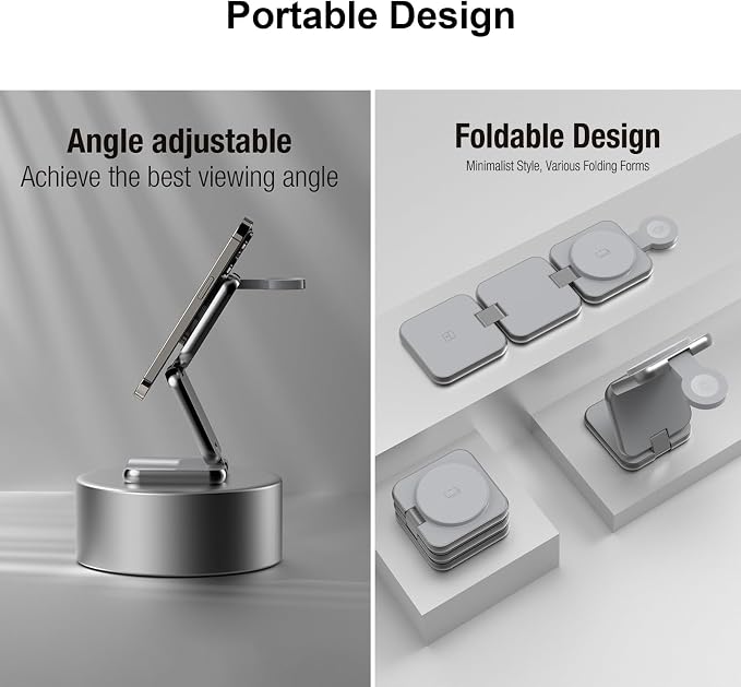 3 in 1 Charging Station for Apple Devices, Magnetic Foldable Wireless Charger - Image 6