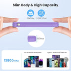 Portable Charger 13800mAh Slim USB C Power Bank - Image 3
