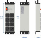 CCCEI Grey Heavy Duty Power Strip Surge Protector 20 AMP, 8 Outlets 12 Gauge - Image 7