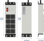 CCCEI Heavy Duty Power Strip Surge Protector 20 AMP, 8 Outlets 12 Gauge - Image 7