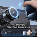 360° Rotation Clip on Car Phone Mount, 2 IN 1 Adjustable Magnetic Car Phone - Image 6