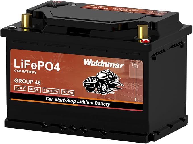 LiFePO4 Lithium Start-Stop Car Battery - 12V 60Ah by Wuldnmar