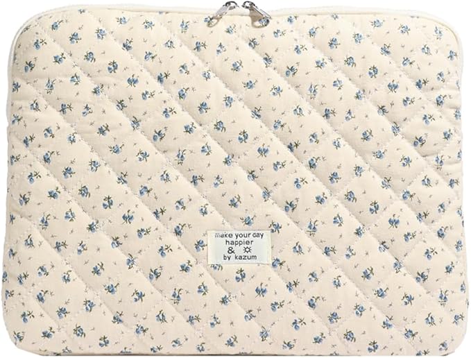 Puffy Laptop Sleeve 13-15.6 Inch Cute Quilted Laptop Protective Case Padded by BBIQI