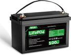 HQST LiFePO4 Battery 100ah Lithium Battery, 12V Lithium Iron Phosphate Battery by HQST