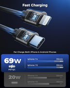 4 in 1 Retractable Car Charger, SUPERONE Smaller Fast Car Phone Charger 69W - Image 6