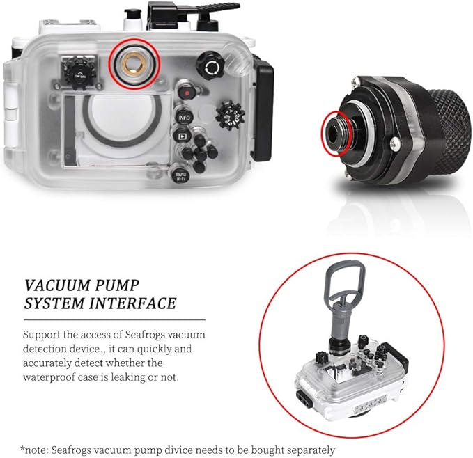 Seafrog WPC-TG6 Waterproof housing case Underwater Diving 195FT/60M Works - Image 8