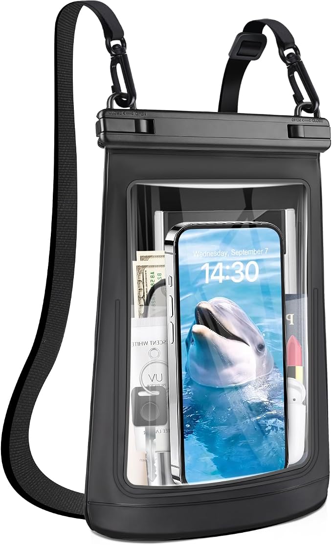 2L Waterproof Phone Pouch for iPhone 16 15 14 11 Pro Max & Galaxy S24 S21 by Jzocon