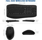 Wireless Keyboard Mouse Combo, EDJO 2.4G Full-Sized Large Wireless Keyboard - Image 6