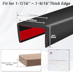 Rubber Edge Trim, 1-1/2 inch Wide U Channel Edge Trim, Big Size U Shaped Trim - Image 2