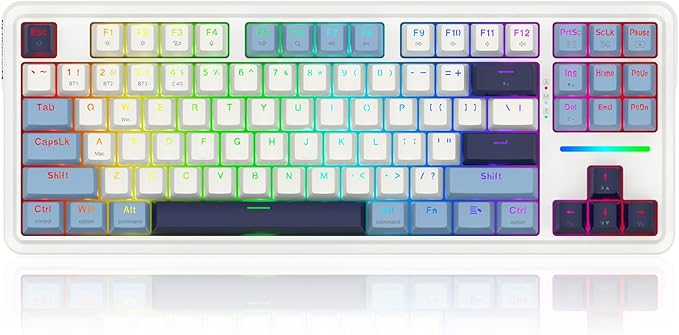 Redragon K728 PRO 80% Wireless Gasket RGB Gaming Keyboard, 3-Mode 87 Keys TKL - Image 3