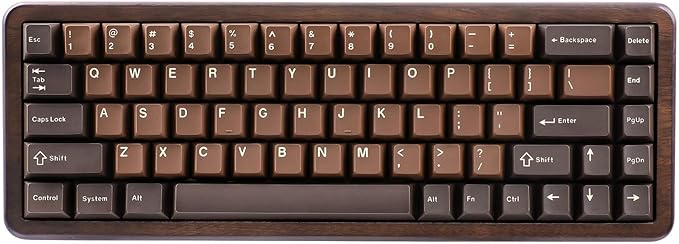 YUNZII WOOD68 Wireless Mechanical Keyboard, 65% Layout Wood Gaming Keyboard by YUNZIIMECHANICALKEYBOARD