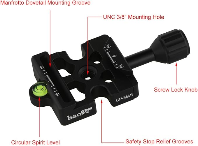Haoge CP-MAS Screw Knob Clamp Adapter Mount - Image 5