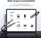 MOSWAG Headphone Splitter for Computer, 3.5mm Female to Dual 3.5mm Male Cable - Image 2