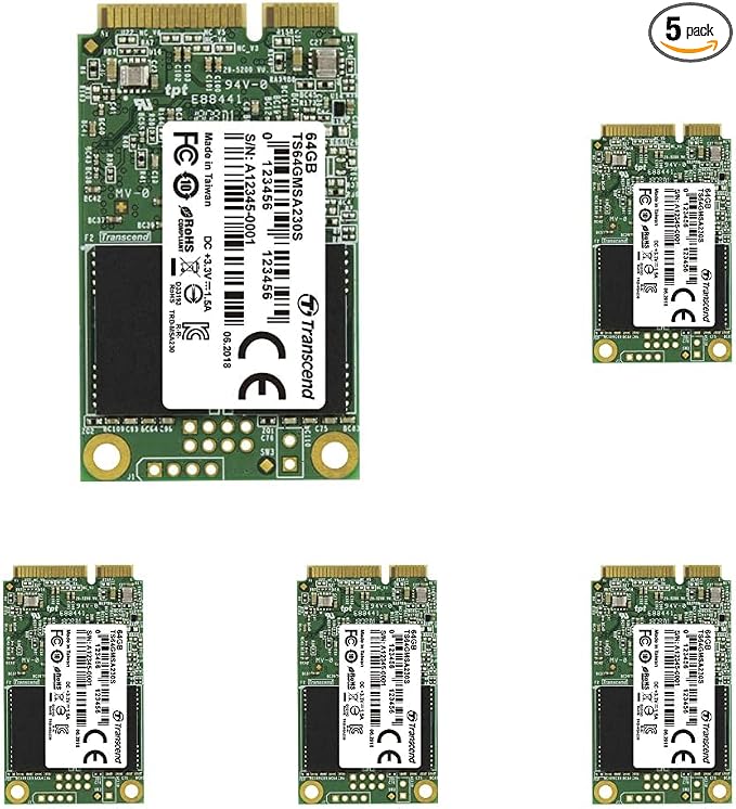 Transcend 64GB SATA III 6GB/S MSA230S mSATA SSD 230S Solid State Drive by Transcend