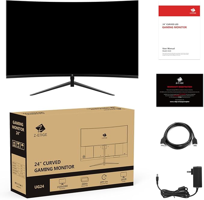 Z-Edge UG24 24-inch Curved Gaming Monitor 180Hz Refresh Rate, 1ms MPRT - Image 7