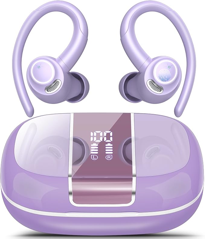 Wireless Earbuds Bluetooth 5.3 Headphones Sports, 48Hrs Playtime Bluetooth by VKROBAG