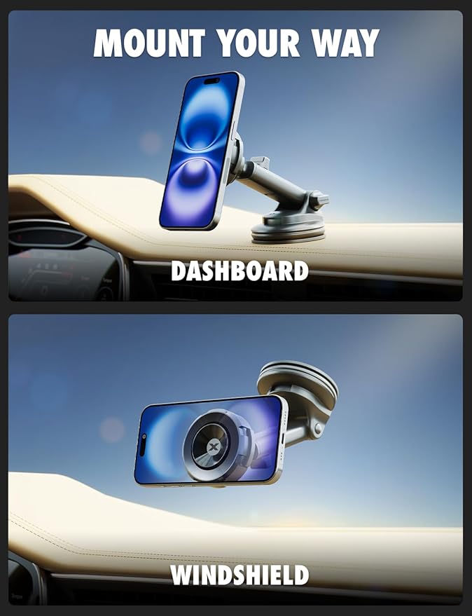 Bracketron MagSafe Car Mount, MagAlign Max Magnetic Phone Holder - Image 8
