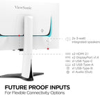 ViewSonic XG272-2K-OLED 27 Inch 1440p 240Hz OLED Ergonomic White Gaming Monitor - Image 7