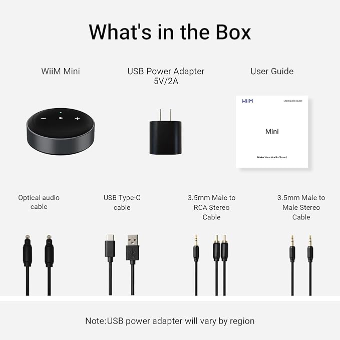 WiiM Mini AirPlay 2 Wireless Audio Streamer, Preamplifier, Works - Image 9