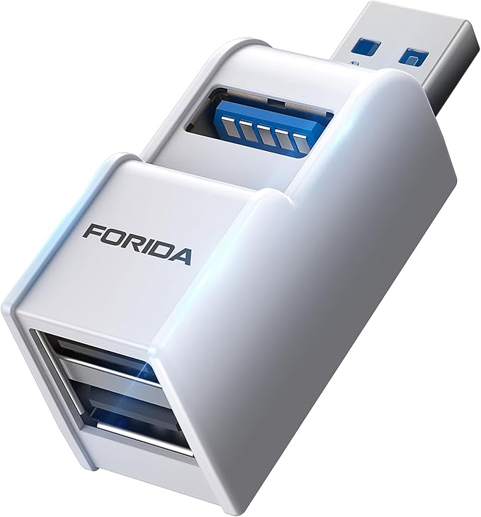 Mini USB Hub 3-Port USB Splitter 1 in 3 Out, USB Expander Adapter by FORIDA-Besttecforusbhubdockingstation