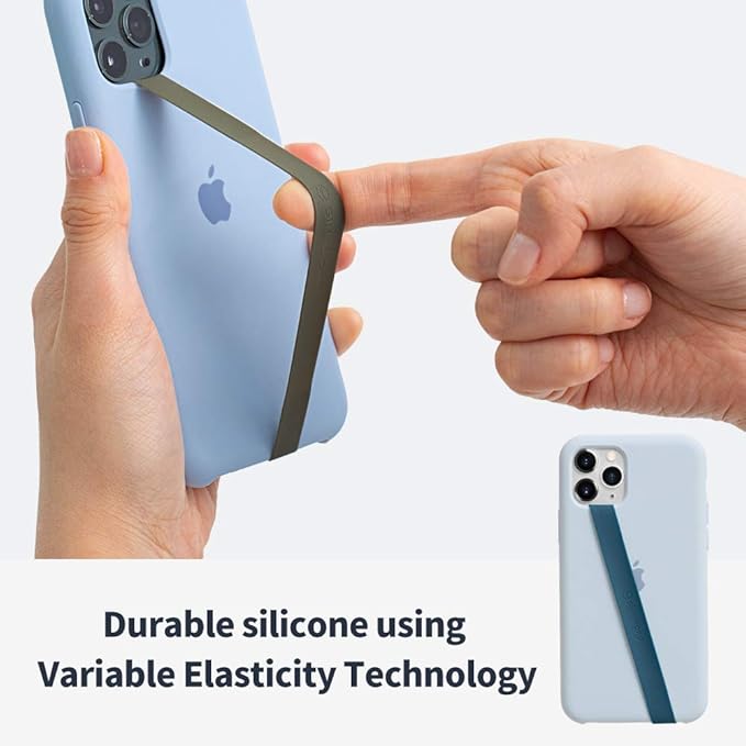 Sinjimoru Stretchable Silicone Phone Strap, Flexible and Elastic Grip Holder - Image 2