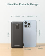 charmast Portable Charger with Built-in Cables & Wall Plug, 10000mAh Portable - Image 3
