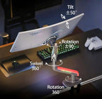 RGB Gaming Monitor-Arm for Flat/Ultrawide/Curved Monitors 32 to 60 inch - Image 5