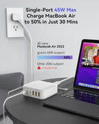 USB C Charger Block, 130W 6 Ports Fast Wall Chargers, Charging Stations - Image 3