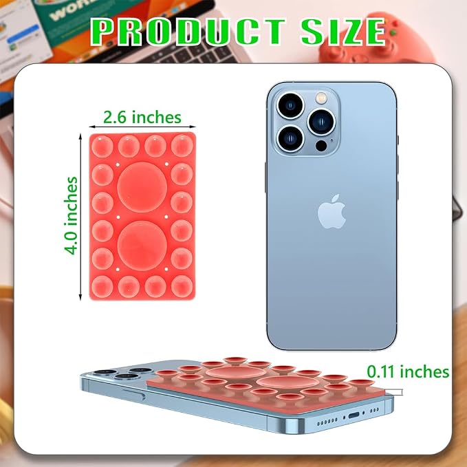 Silicone Suction Phone Holder Mount, Adhesive Accessory - Image 5