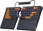 RK ROYAL KLUDGE RKS70 Ergonomic Split Keyboard, Wireless PC Gaming Keyboard by RKROYALKLUDGE
