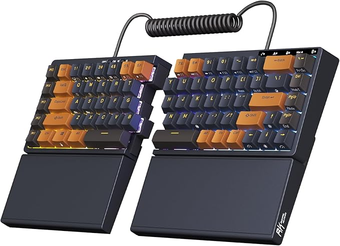 RK ROYAL KLUDGE RKS70 Ergonomic Split Keyboard, Wireless PC Gaming Keyboard by RKROYALKLUDGE